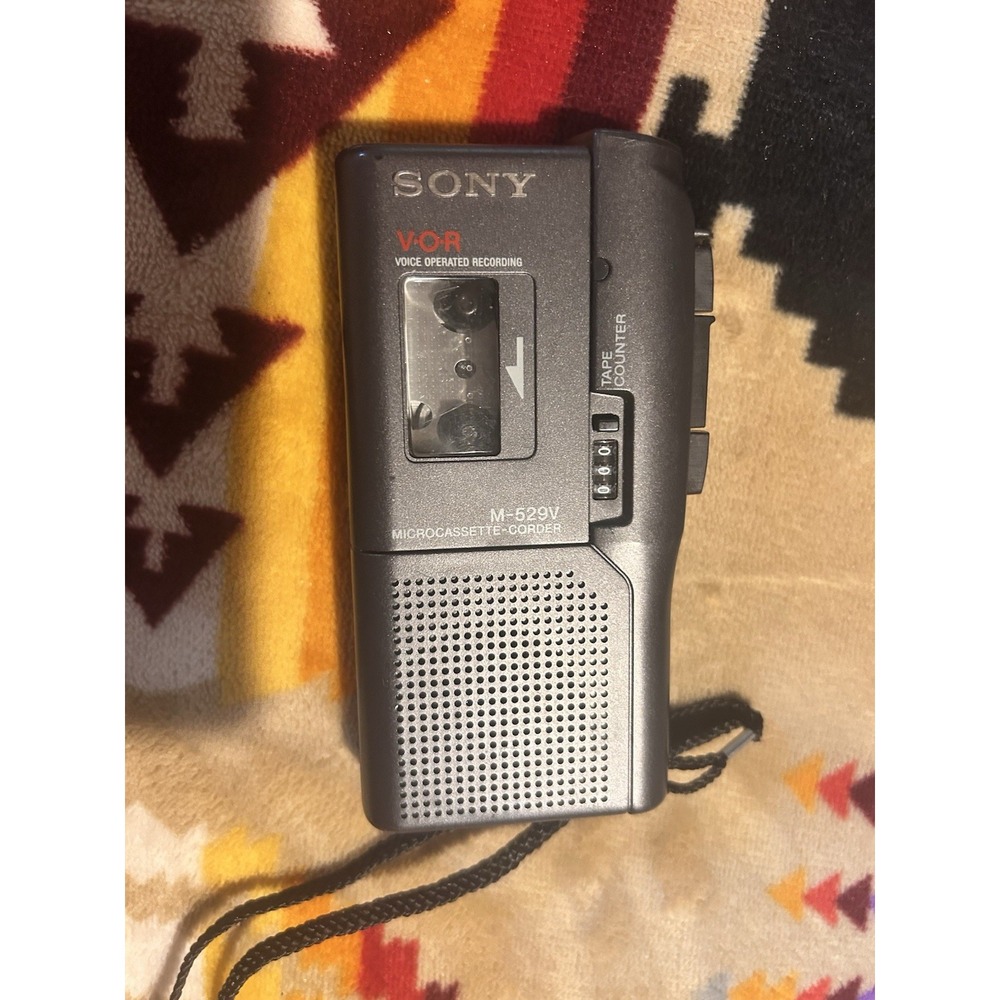 Sony M-529V Microcassette-Corder Handheld Voice Recorder VOR –Tested Works